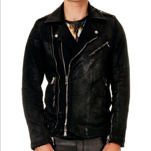 Balmain SS15 Waxed Cotton Biker Jacket